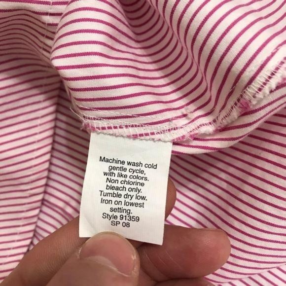 J Crew Haberdashery Small Striped Button Front Top - Picture 7 of 8